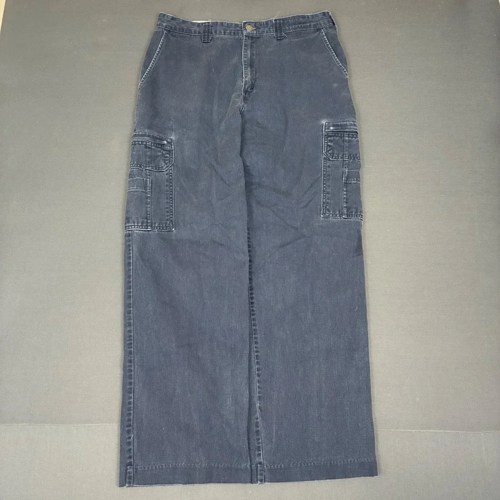 Y2K Dickies Navy Blue Cargo Pants Men's Size 32x30 Skater Baggy